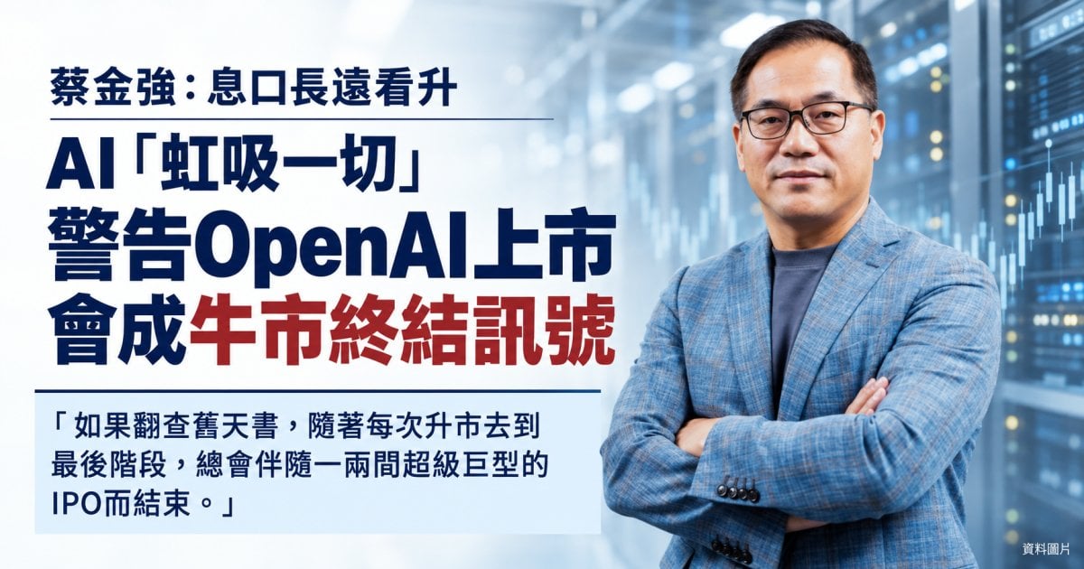 蔡金強專訪｜息口長遠看升 大型IPO成利淡訊號｜封面故事