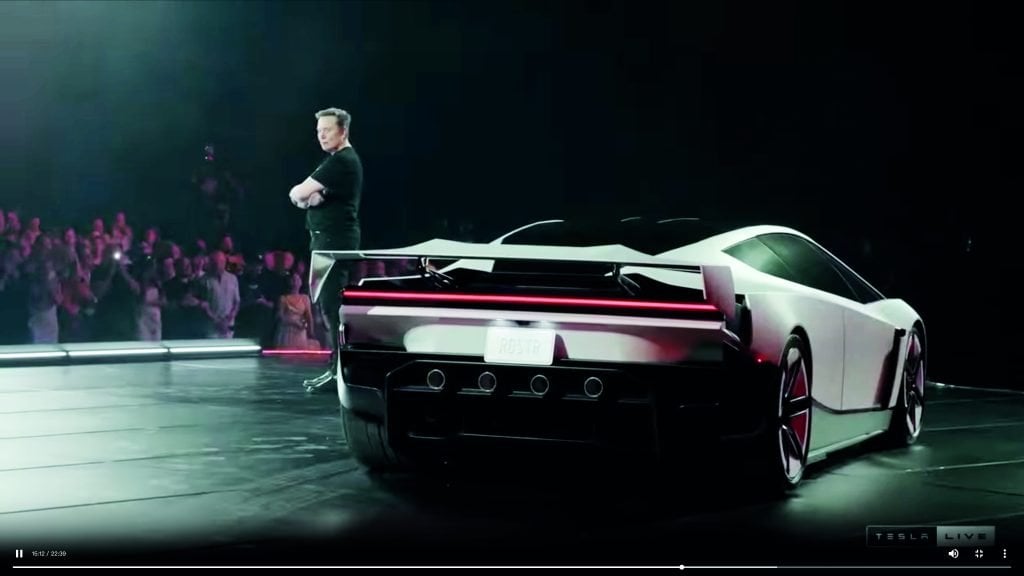what teslas With a flying sports car, Elon Musk displayed again that he's America's biggest dreamer(圖片來源:Tesla Photo)